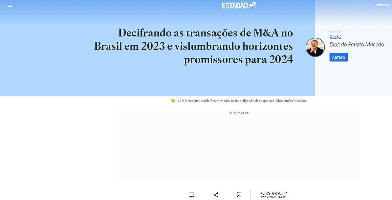 Decifrando as transaes de M&A no Brasil em 2023 e vislumbrando horizontes promissores para 2024